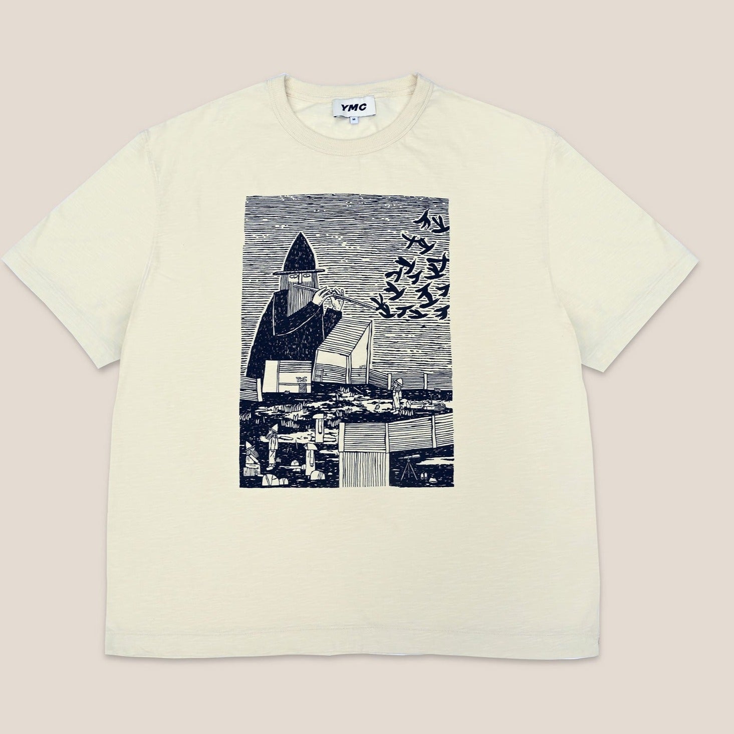 YMC Triple T-Shirt Witches Promise - Ecru