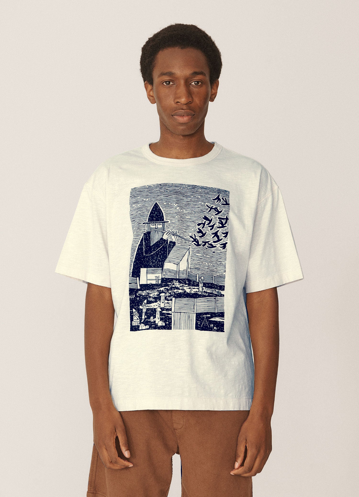 YMC Triple T-Shirt Witches Promise - Ecru