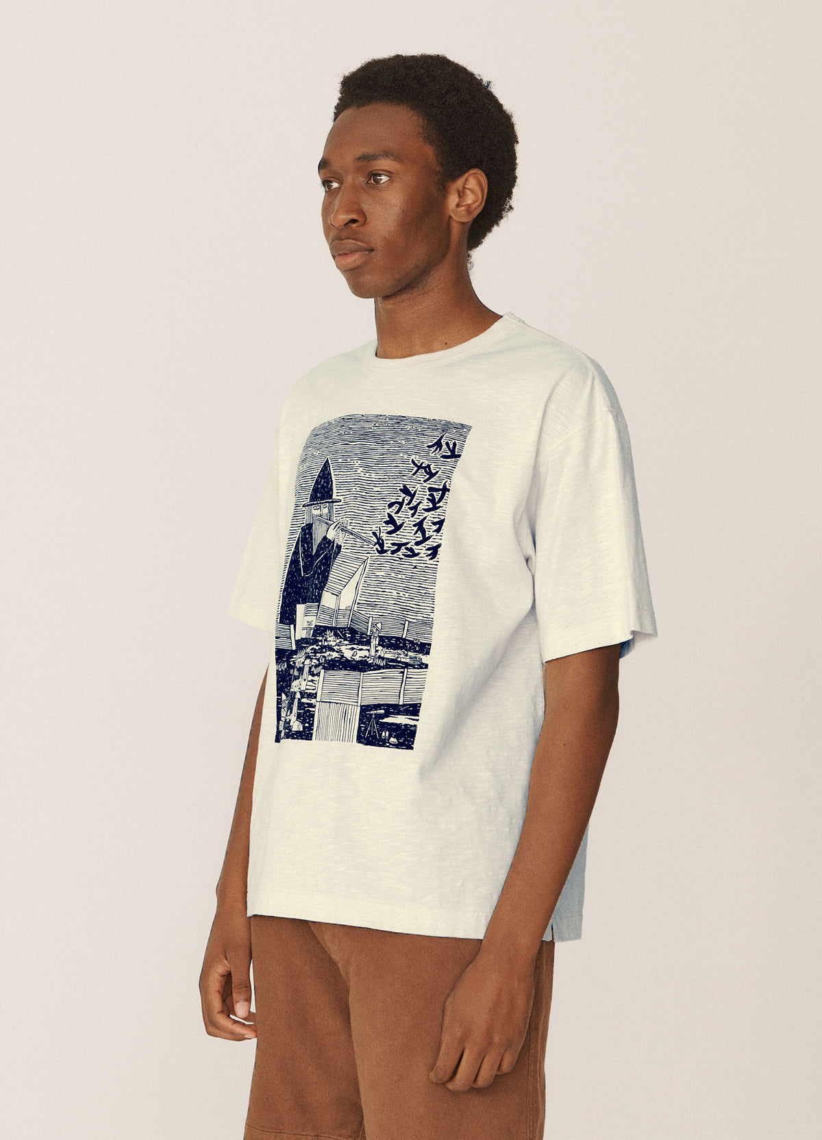 YMC Triple T-Shirt Witches Promise - Ecru