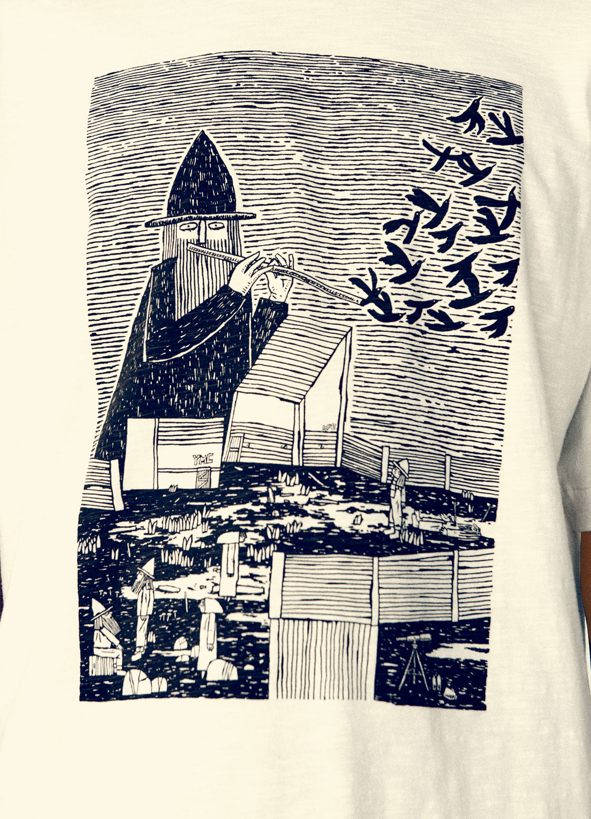 YMC Triple T-Shirt Witches Promise - Ecru