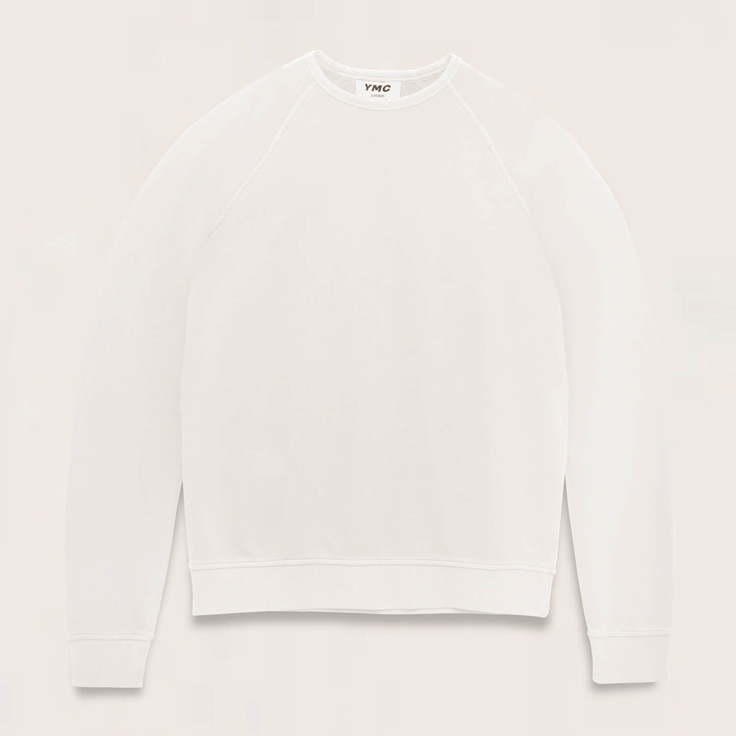 YMC Shrank Raglan Sweat - Ecru