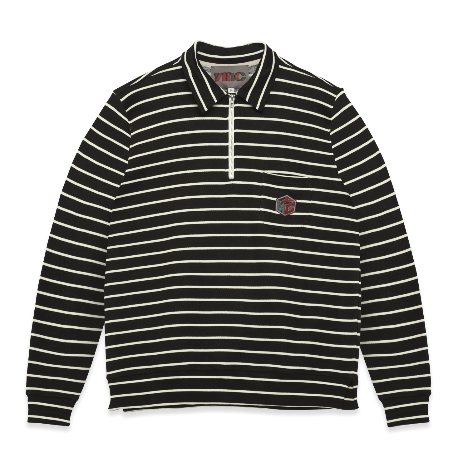 YMC Sugden Sweat - Black / Ecru