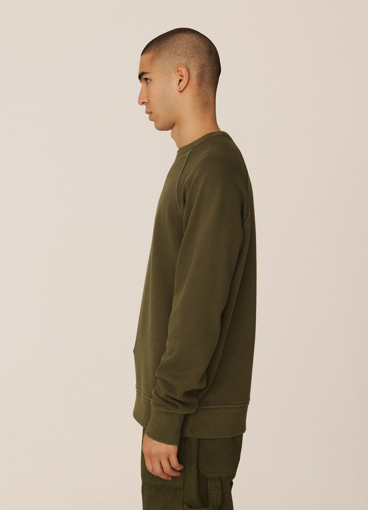 YMC Schrank Raglan Sweat - Dark Olive