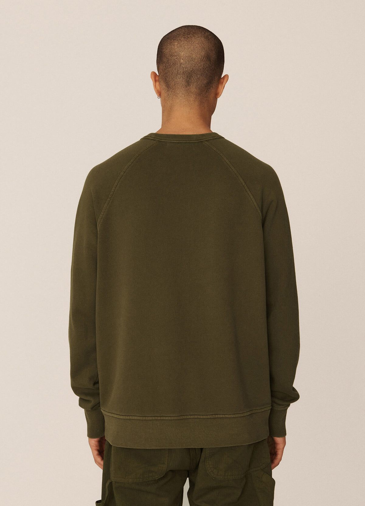 YMC Schrank Raglan Sweat - Dark Olive