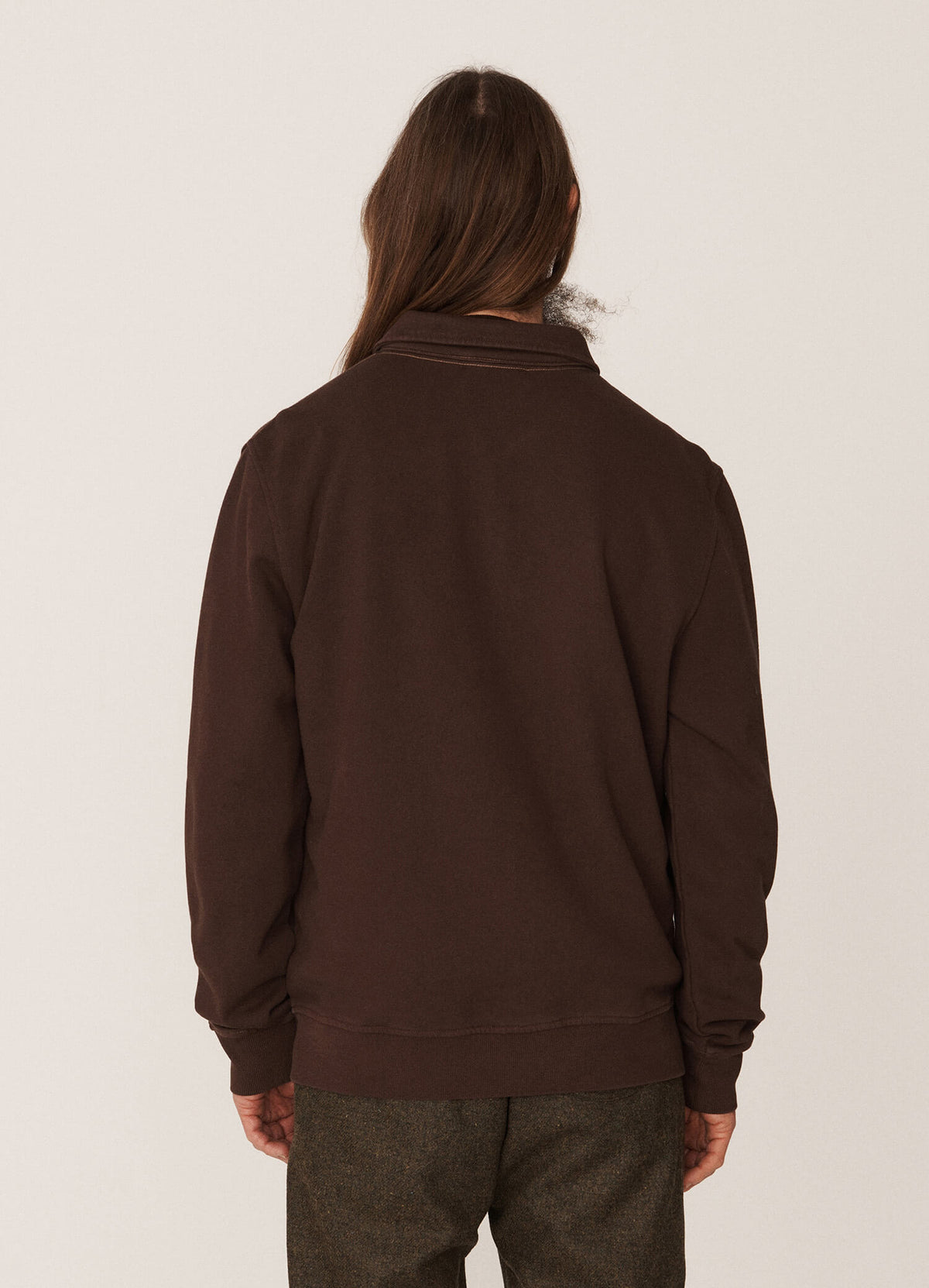 YMC Sugden Zip Sweat - Brown