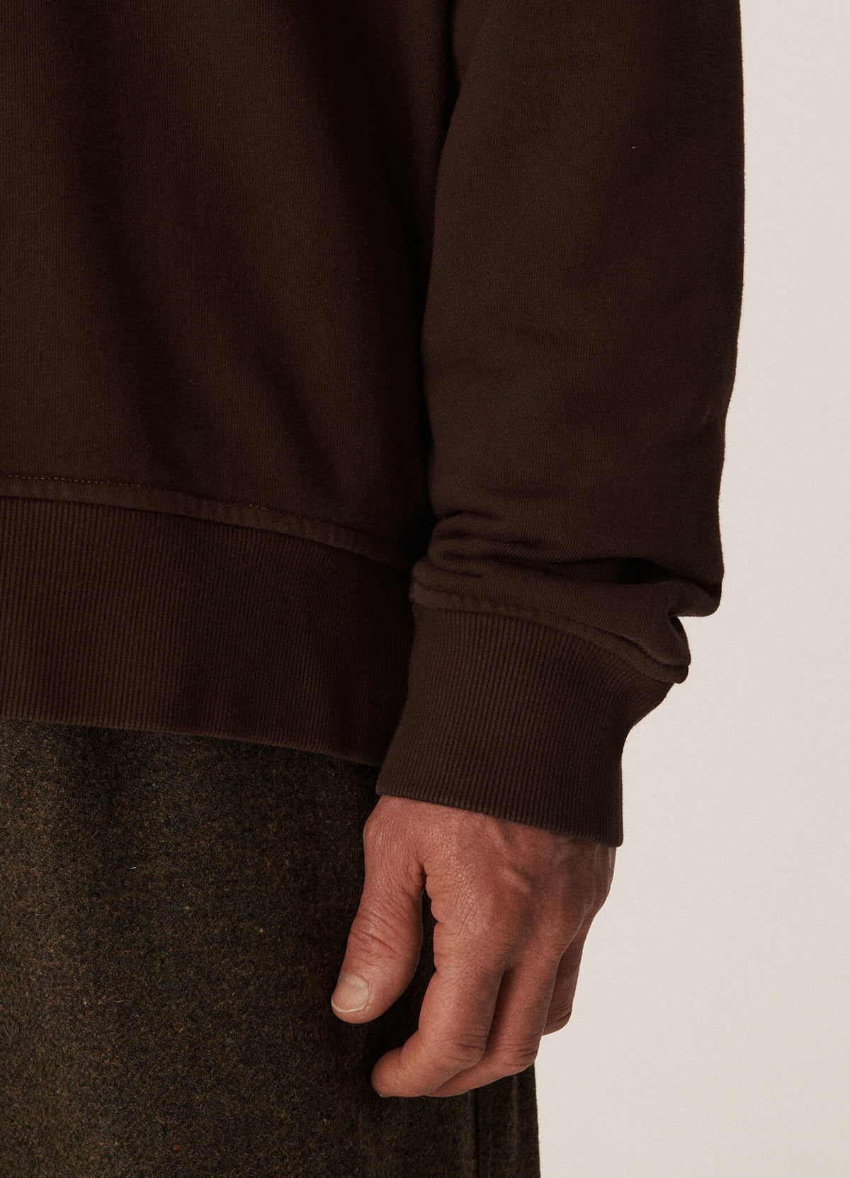 YMC Sugden Zip Sweat - Brown