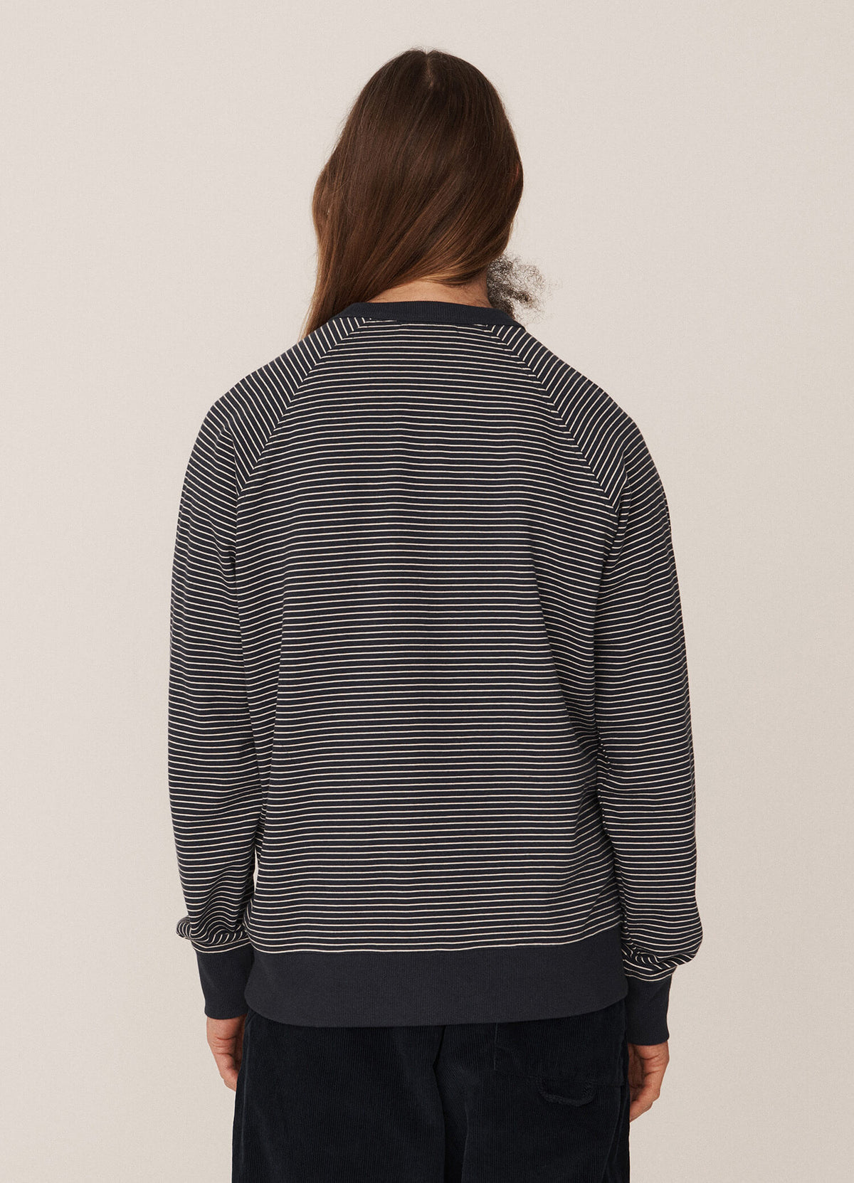 YMC Schrank Raglan Sweat - Navy / Stone