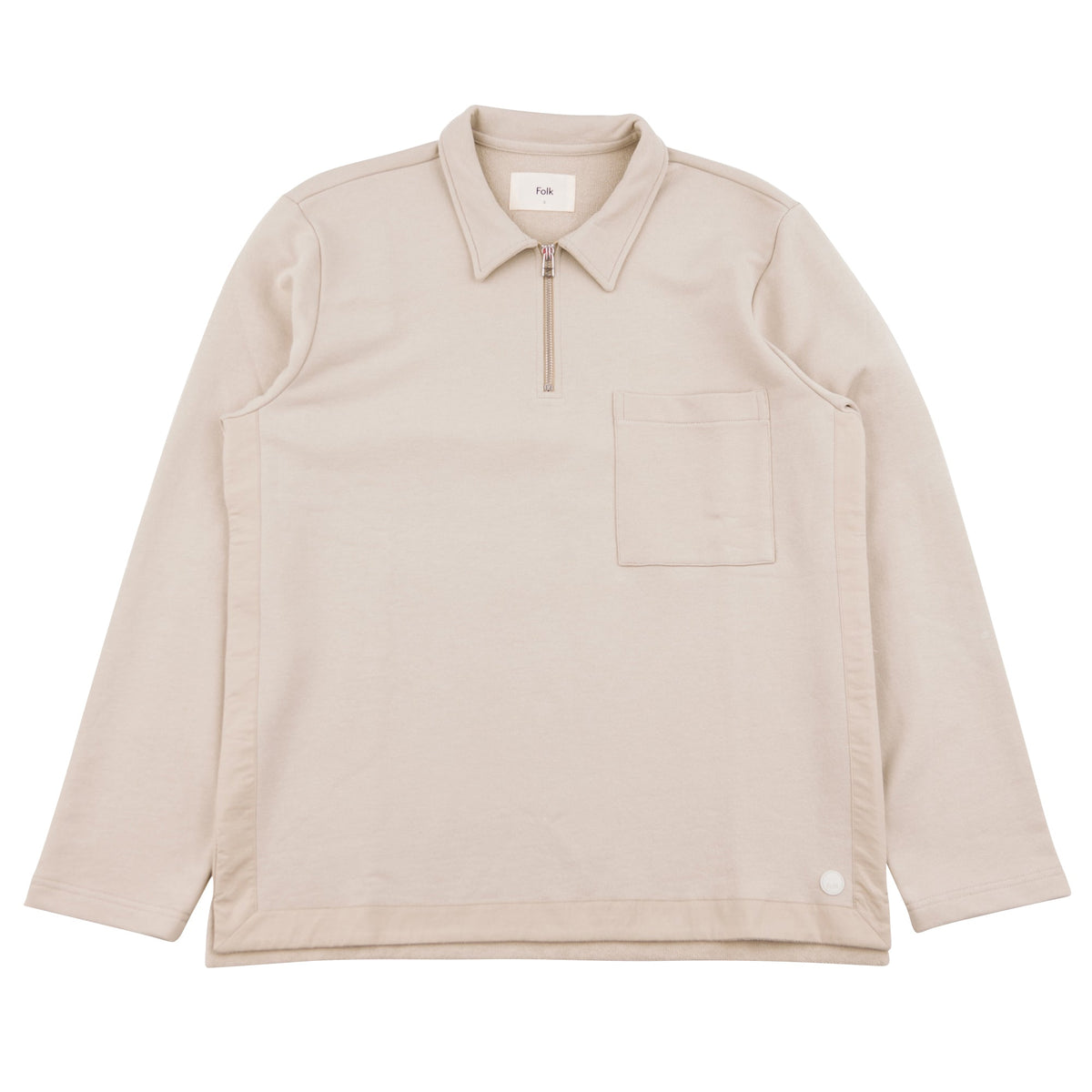 Folk Signal Half Zip - Stone