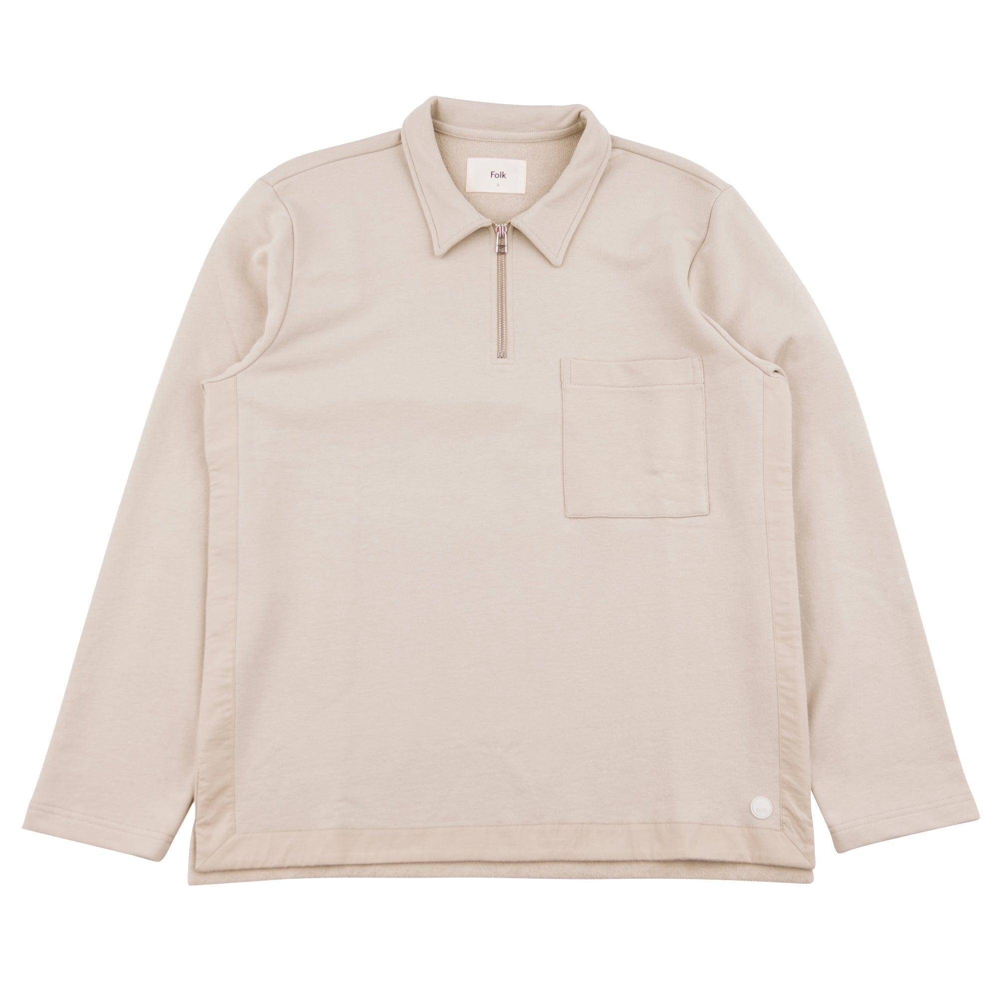 Folk Signal Half Zip - Stone