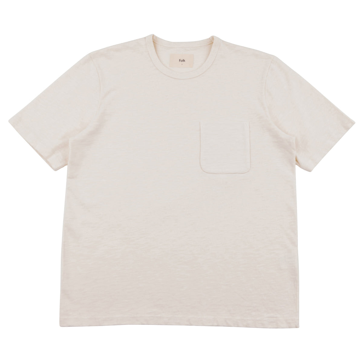 Folk Slub Pocket T-Shirt - Off White / Natural