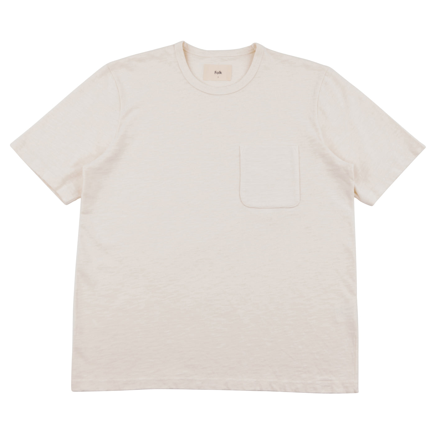 Folk Slub Pocket T-Shirt - Off White / Natural