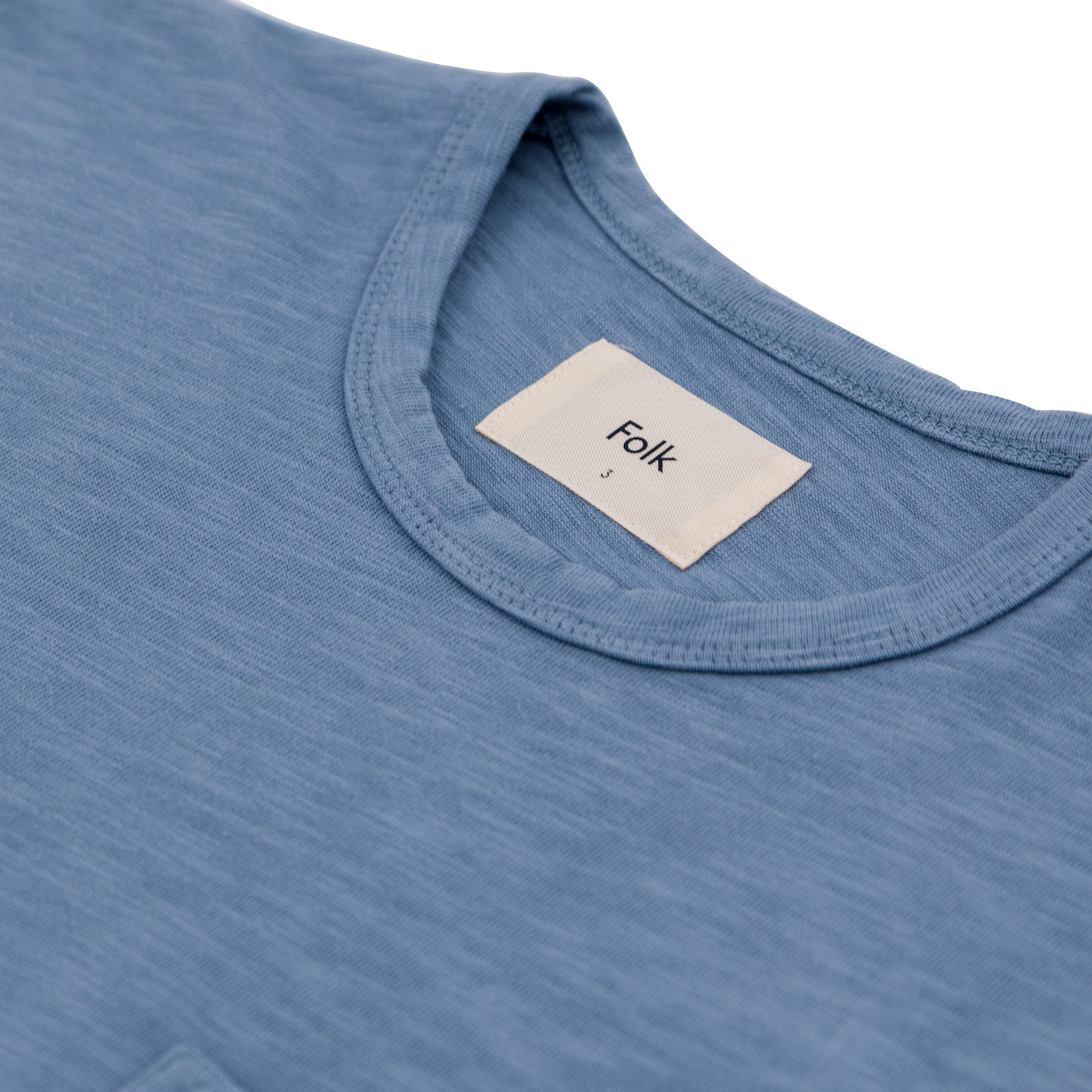Folk Slub Pocket T-Shirt - Deep Indigo / Woad