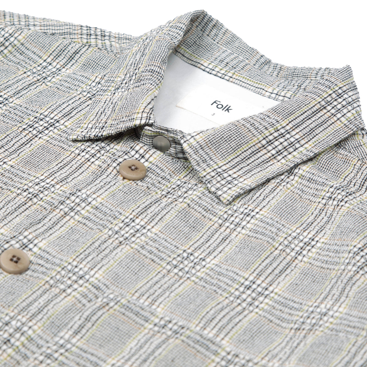 Folk Assembly Jacket - Ecru Crinkle Check