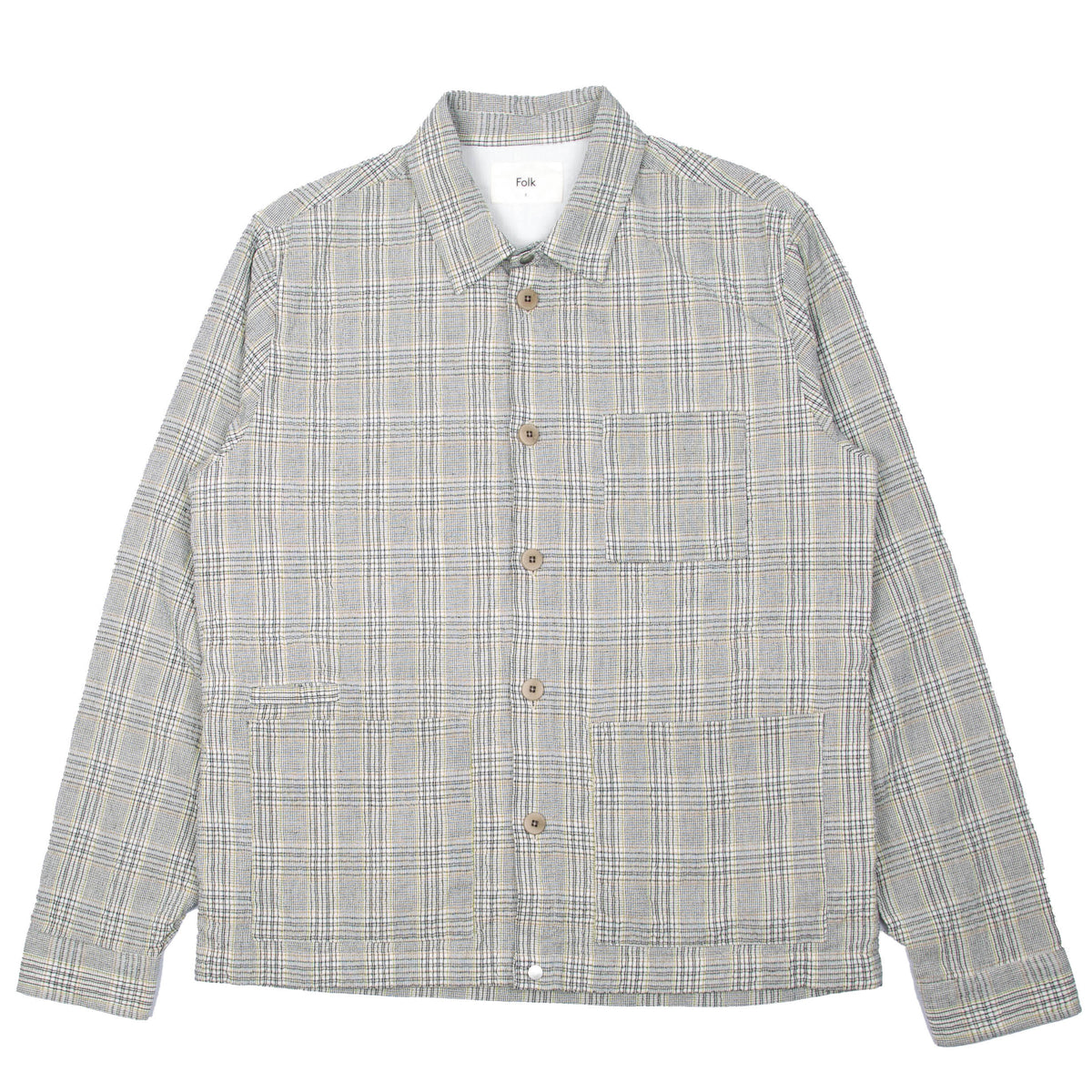 Folk Assembly Jacket - Ecru Crinkle Check
