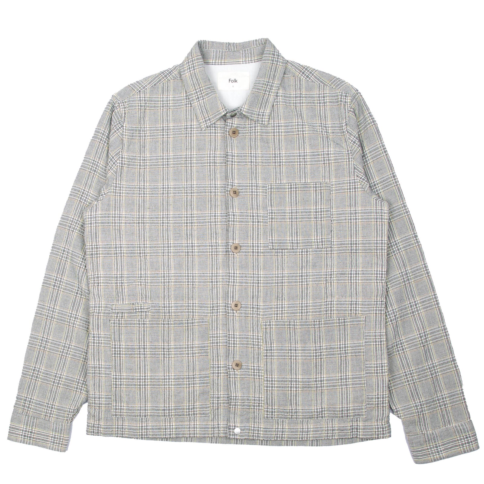 Folk Assembly Jacket - Ecru Crinkle Check