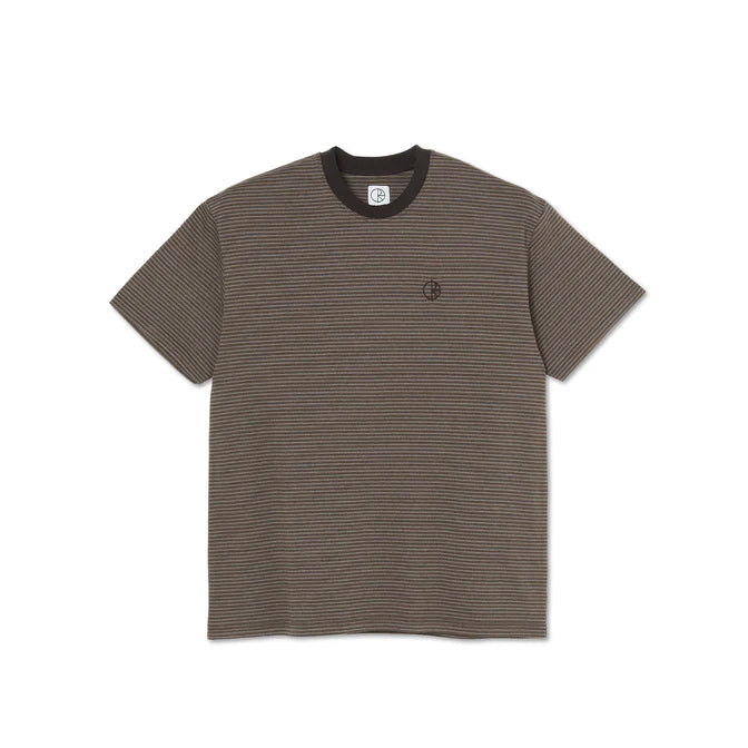 Polar Skate Dizzy Stripe T-Shirt - Chocolate