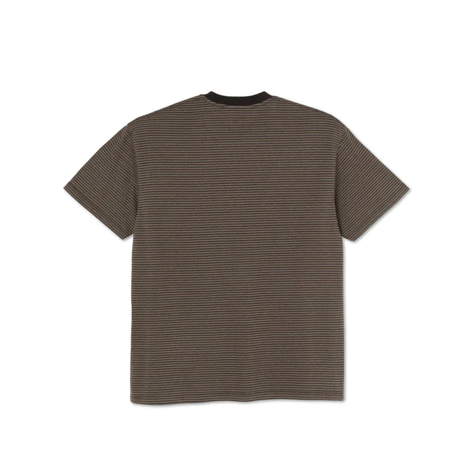 Polar Skate Dizzy Stripe T-Shirt - Chocolate