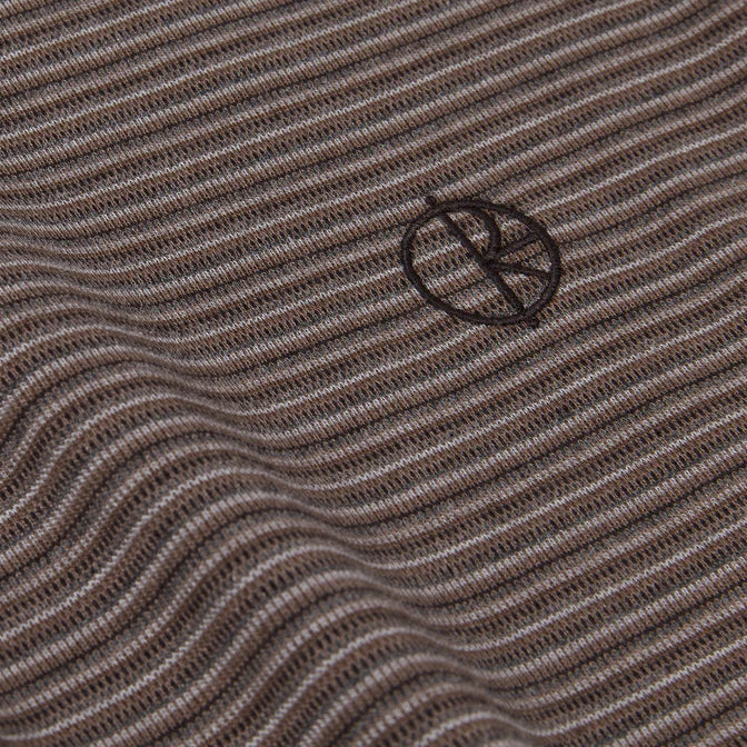 Polar Skate Dizzy Stripe T-Shirt - Chocolate