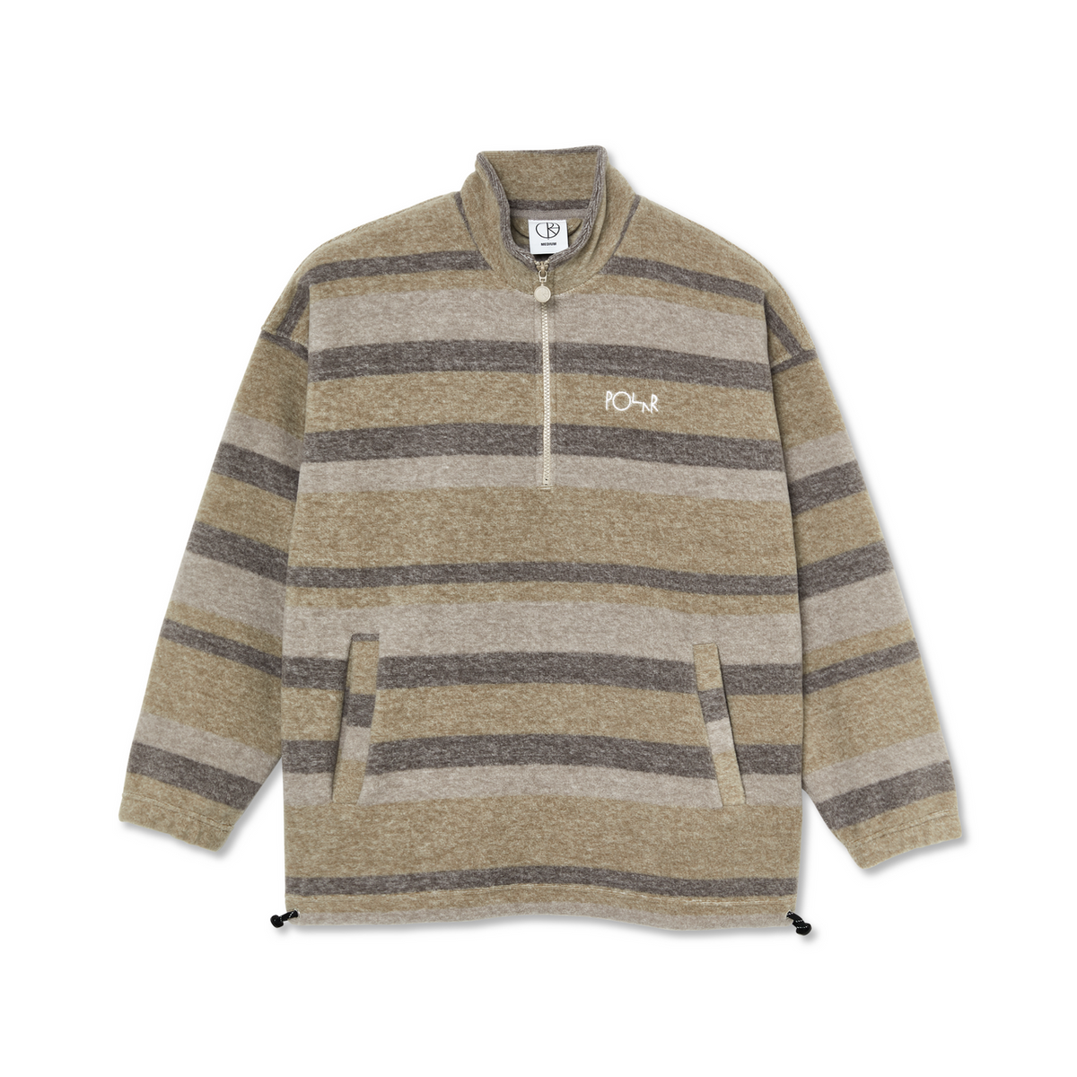 Polar Skate Multistripe Fleece Pullover - Light Brown