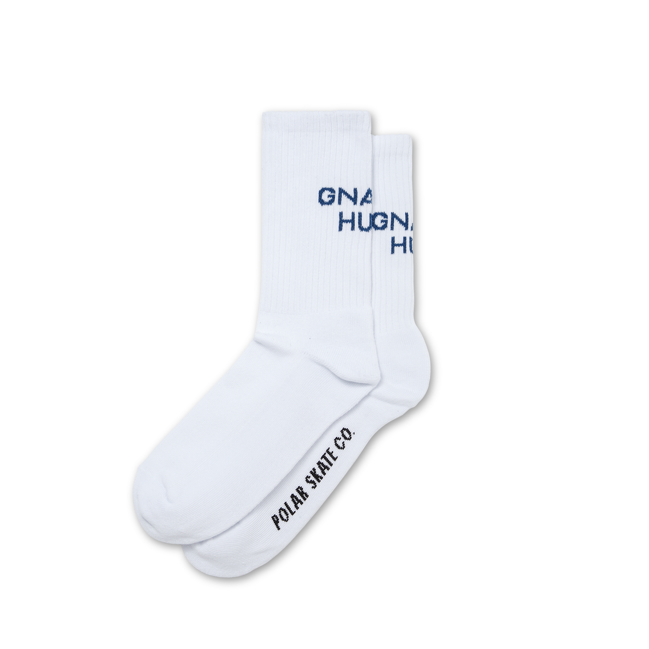 Polar Skate Co Gnarly Huh Socks - White