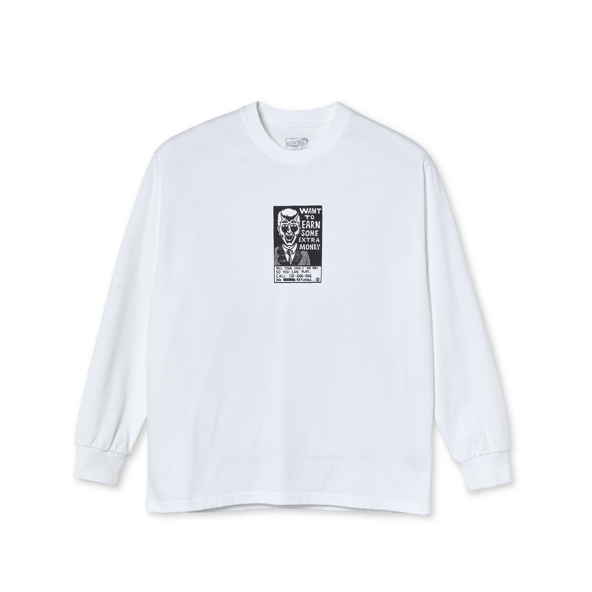 Polar Skate Co Classifieds LS T-Shirt - White
