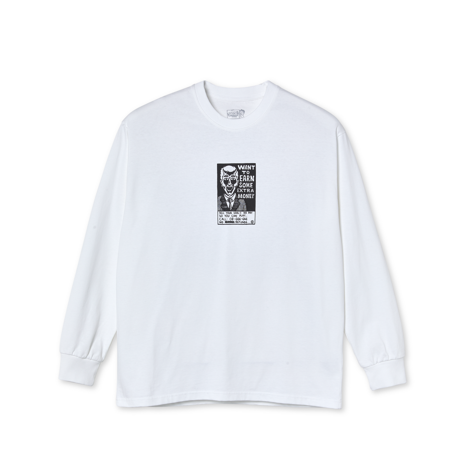 Polar Skate Co Classifieds LS T-Shirt - White
