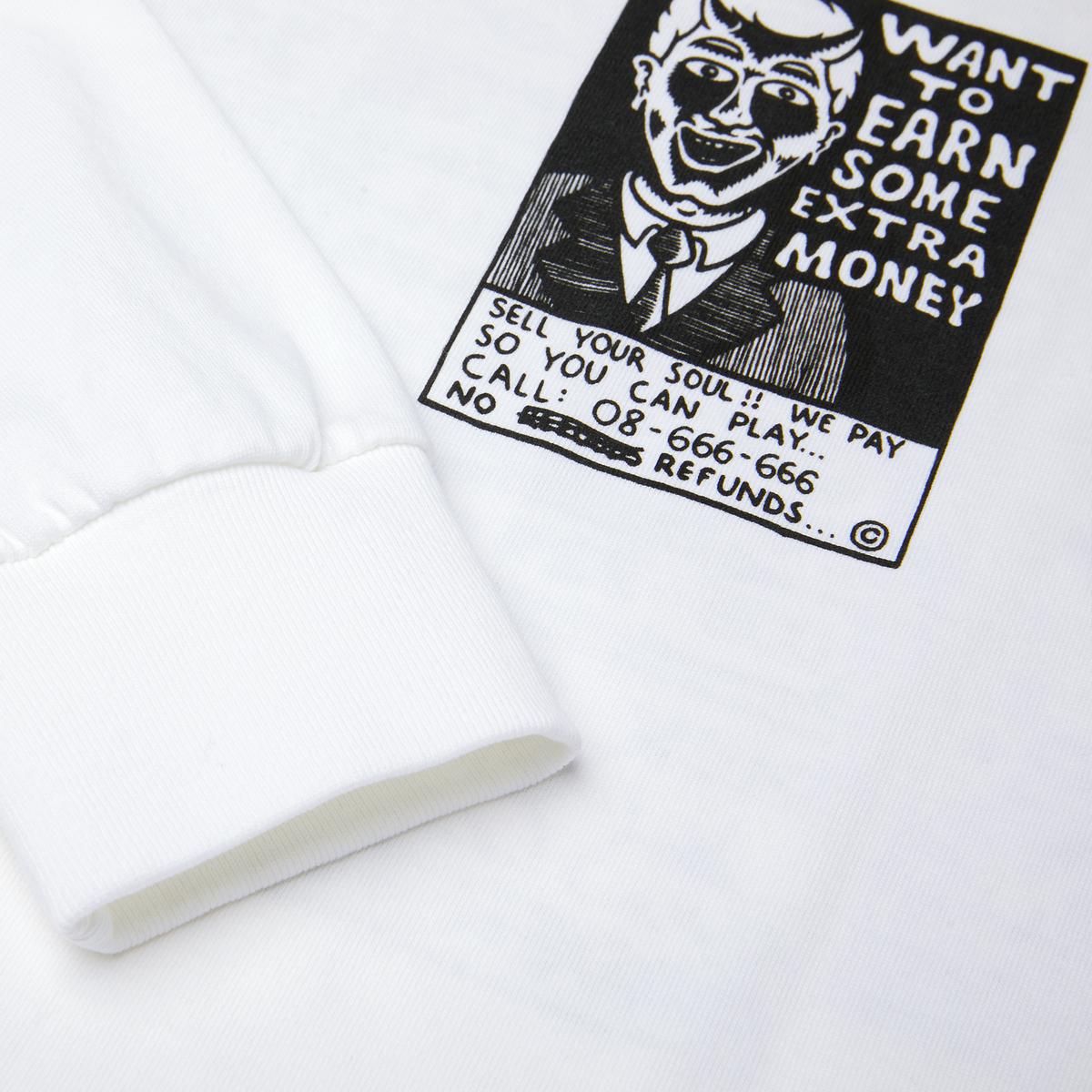 Polar Skate Co Classifieds LS T-Shirt - White
