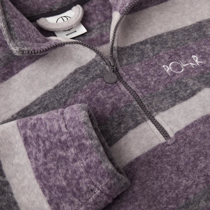 Polar Skate Stripe Fleece Pullover - Light Purple