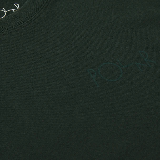 Polar Skate Stroke Logo LS T-Shirt - Dark Green
