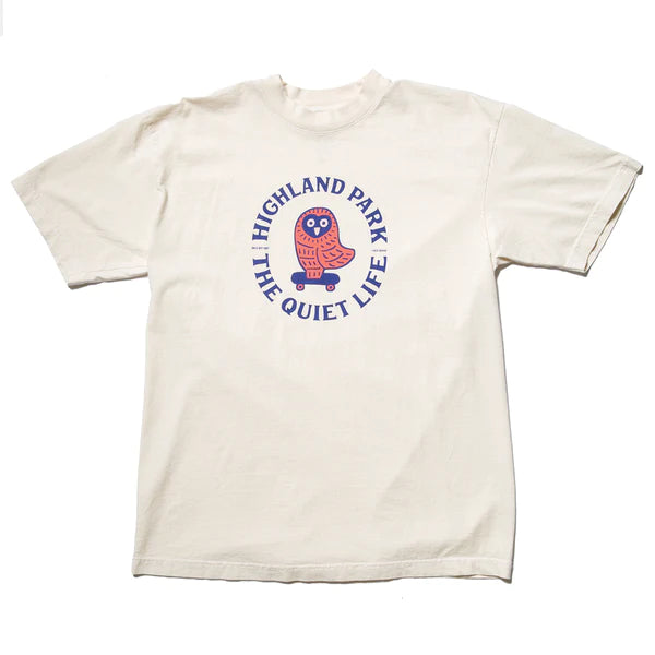 The Quiet Life Owl T-Shirt ( Front ) - Cream