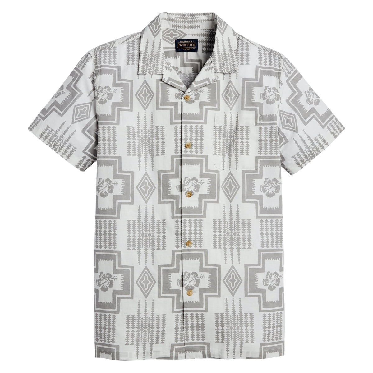 Pendleton Aloha Shirt - Grey Harding Print
