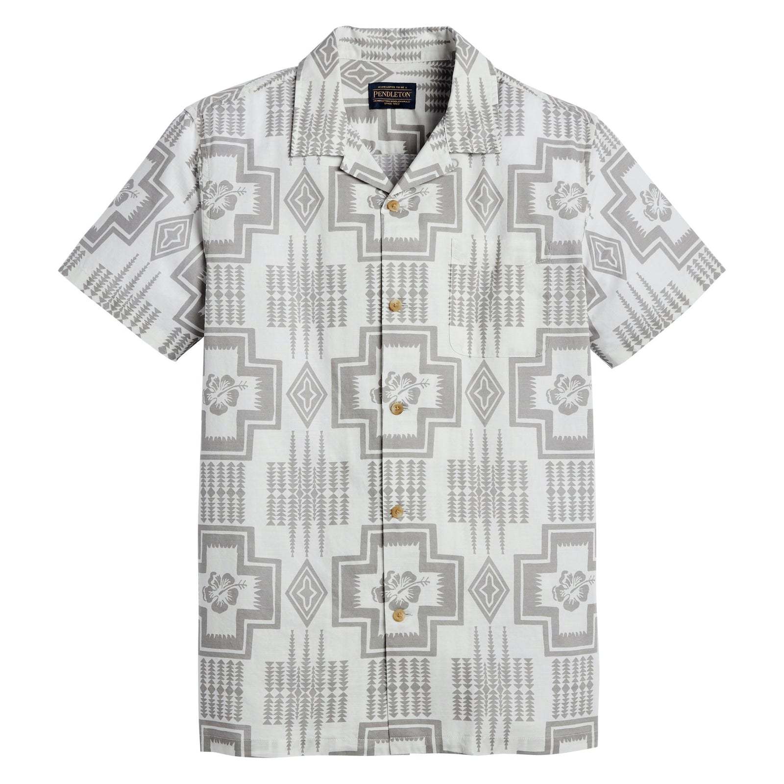 Pendleton Aloha Shirt - Grey Harding Print