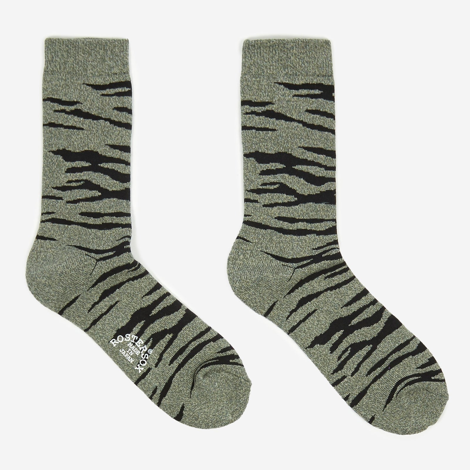 Rostersox Animal Sock - Green Zebra Print