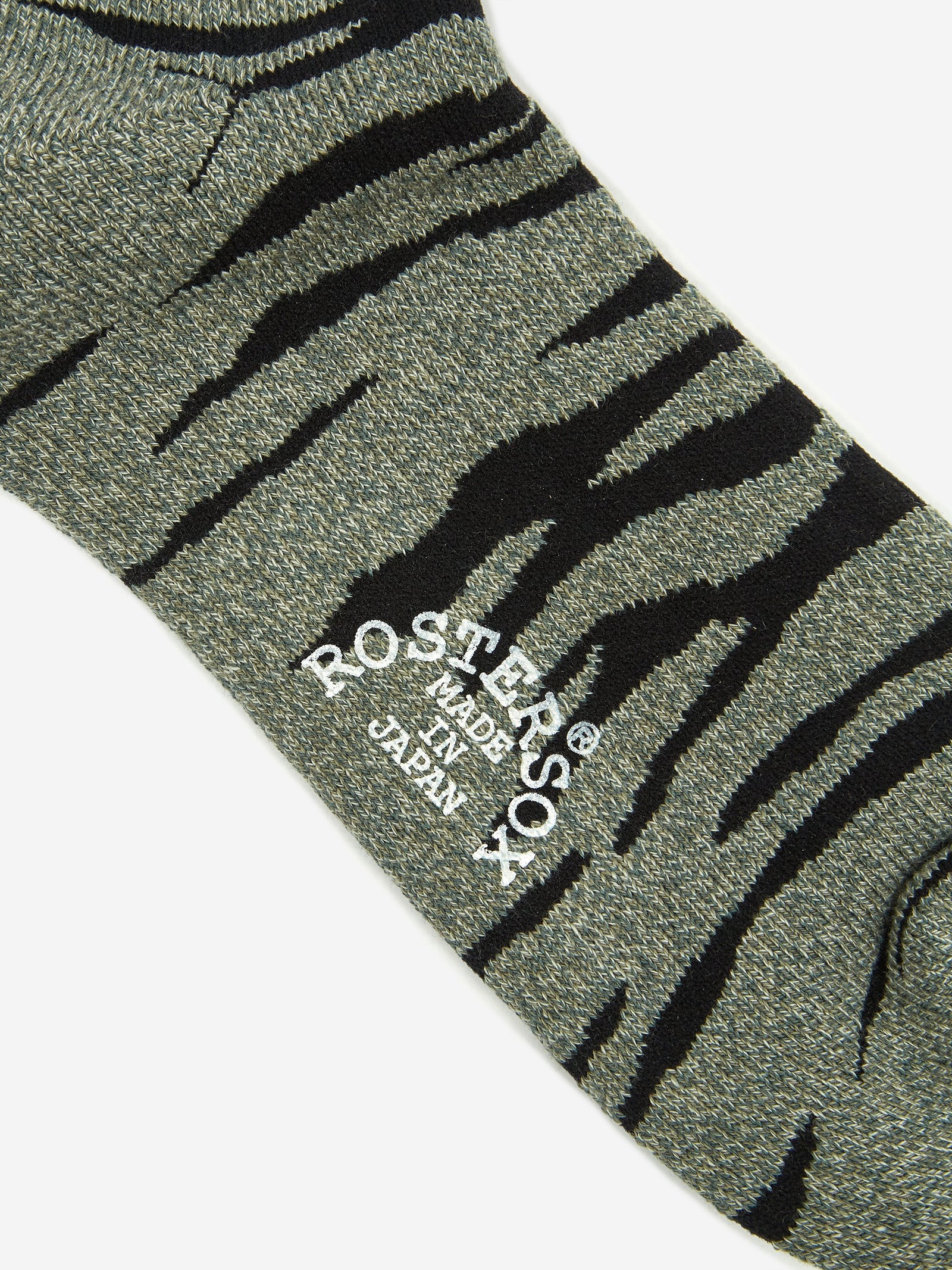 Rostersox Animal Sock - Green Zebra Print