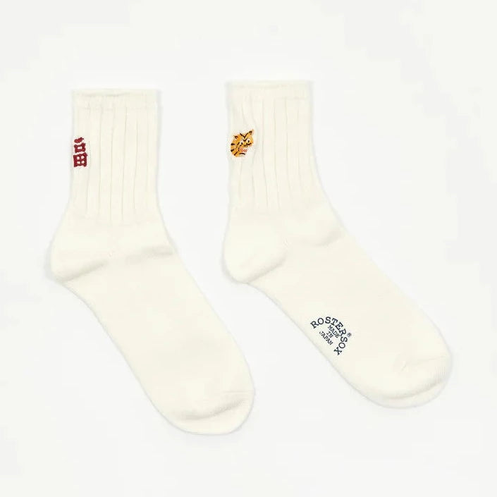 Rostersox Tiger Sock - Ecru