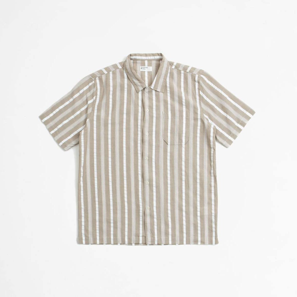 Universal Works Road Shirt - Sand Togo Stripe