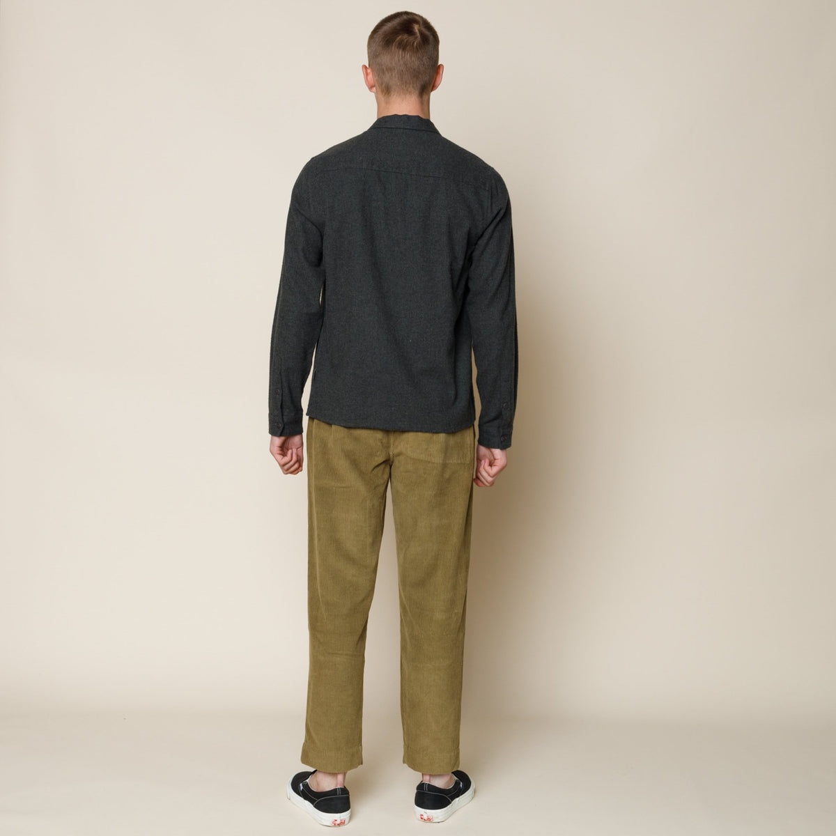 Folk Patch Shirt Stone Moss Flannel