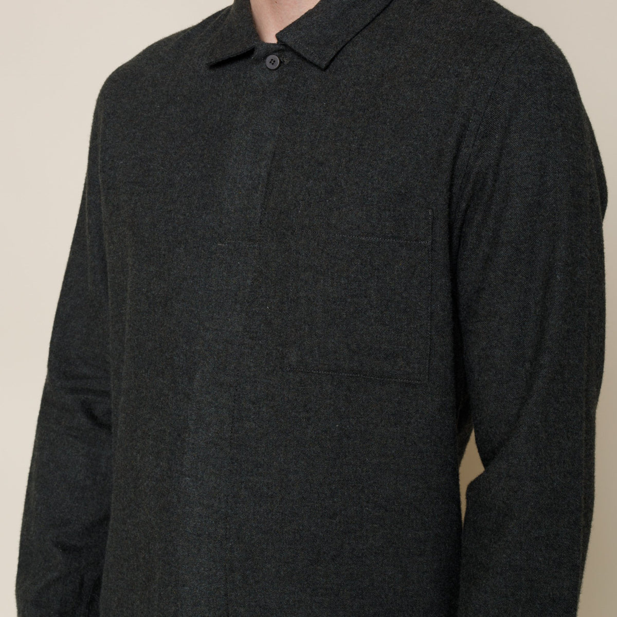 Folk Patch Shirt Stone Moss Flannel