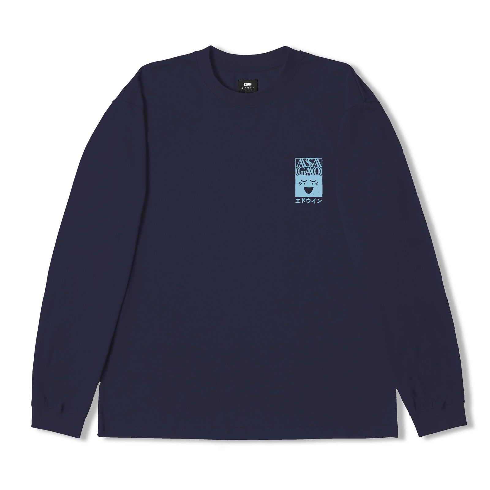 Edwin Early Call LS T-Shirt - Navy Blazer
