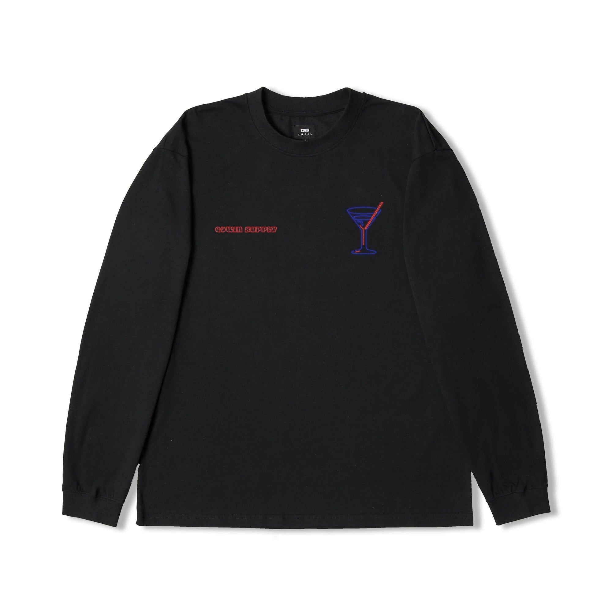 Edwin Paradise Inn LS T-Shirt - Black