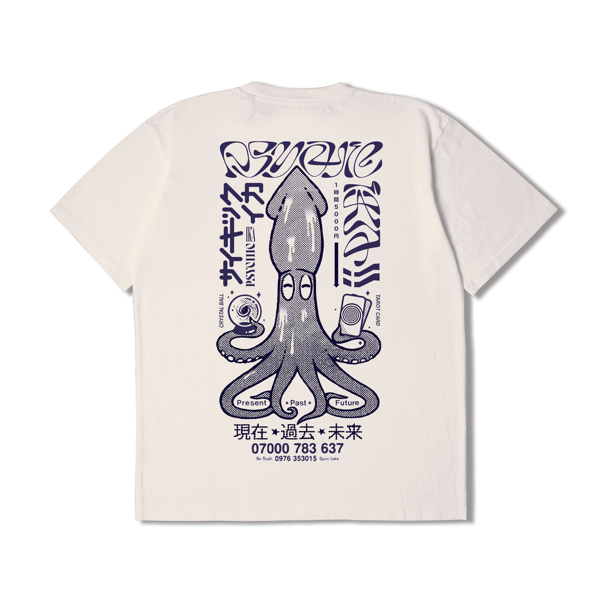 Edwin Psychic Ika T-Shirt - Whisper White