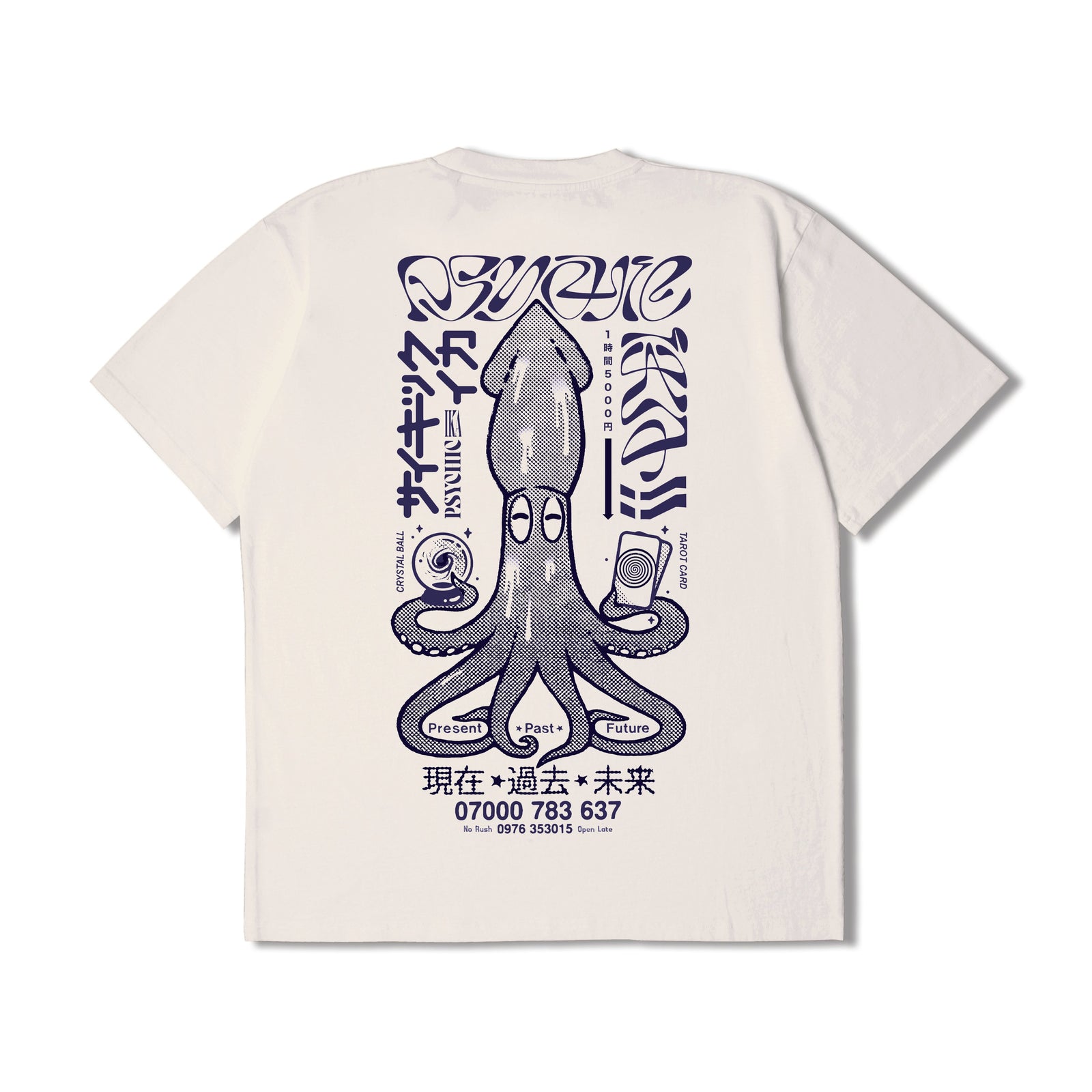 Edwin Psychic Ika T-Shirt - Whisper White
