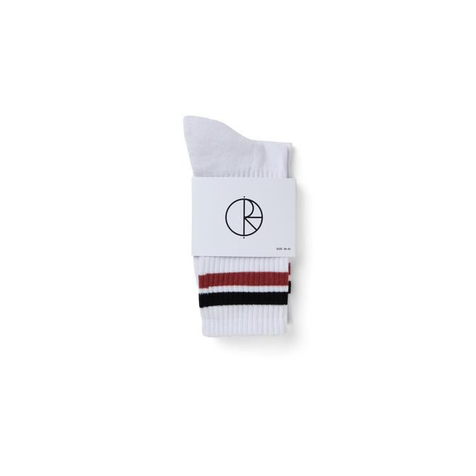 Polar Stripe Sock - White / Black / Rust