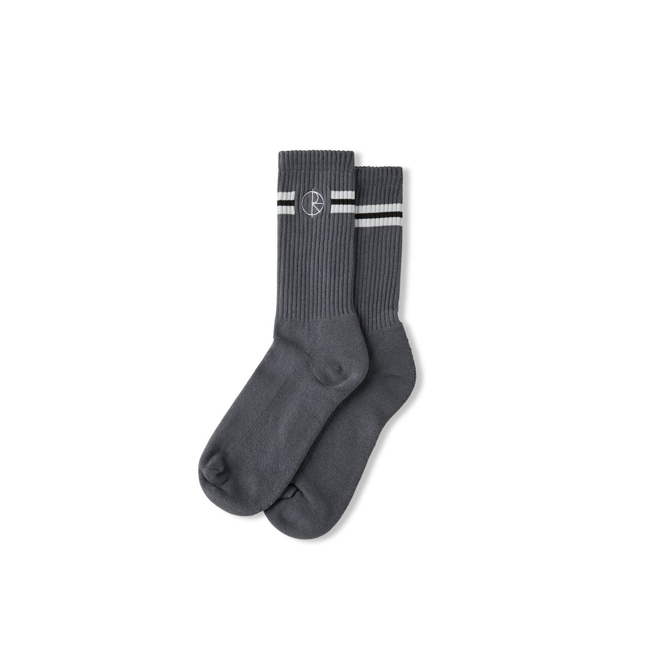 Polar Skate Co Stroke Logo Sock - Grey