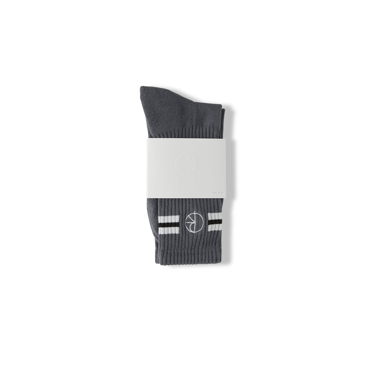 Polar Skate Co Stroke Logo Sock - Grey