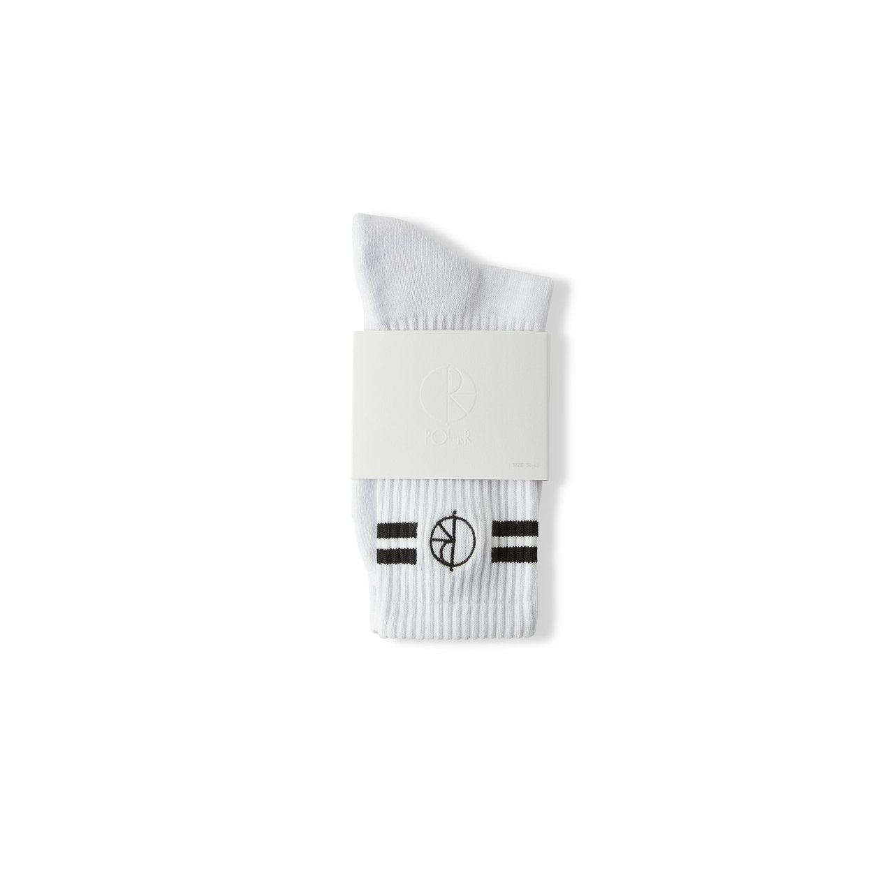 Polar Skate Co Stroke Logo Sock - White