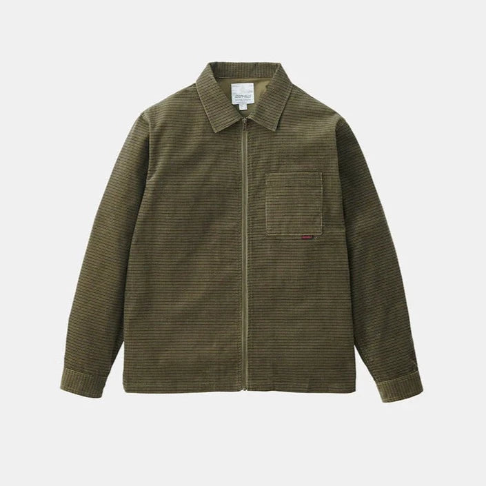 Gramicci Grid Cord Zip Shirt - Olive