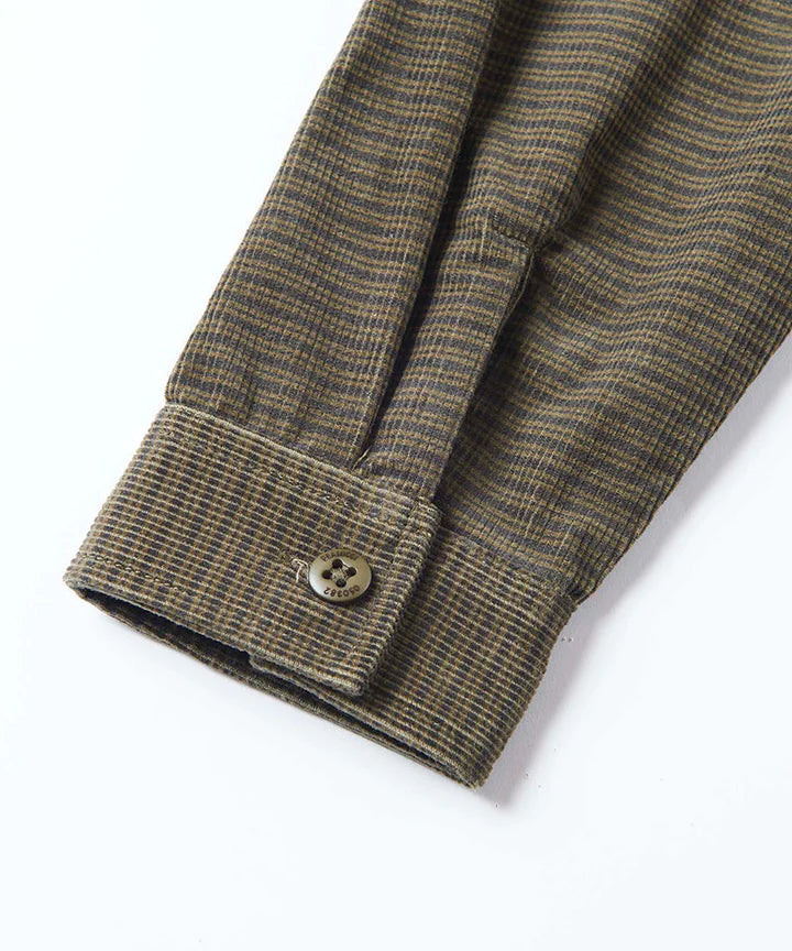 Gramicci Grid Cord Zip Shirt - Olive