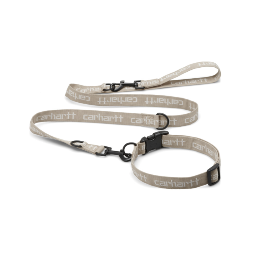 Carhartt WIP Script Dog Leash &amp; Collar - Wall / Wax