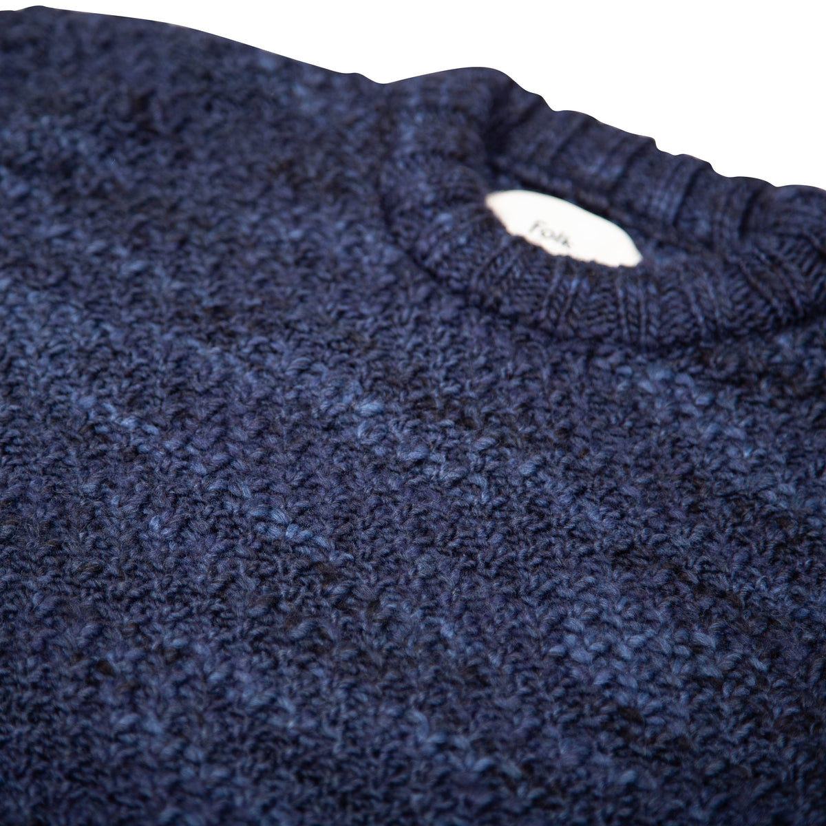 Folk Mixed Yarn Crew - Navy Ink Mix